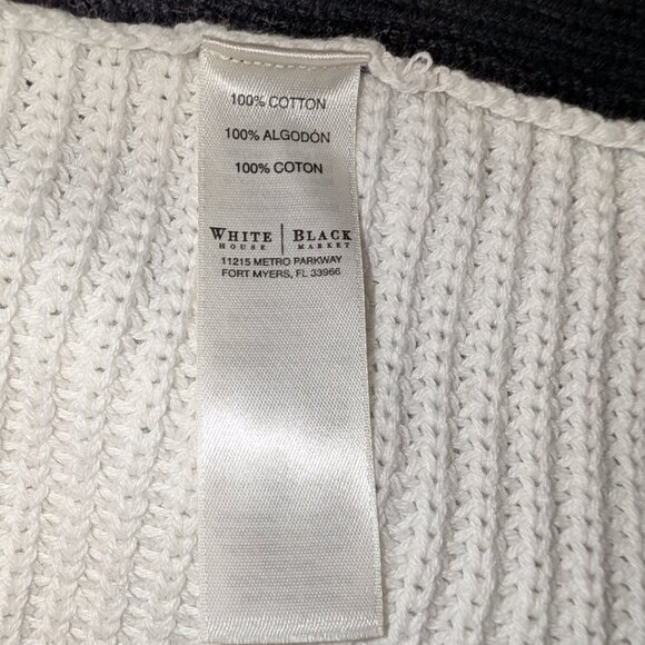 WHBM Colorblock  Poncho-Style Cotton Sweater - Picture 5 of 6